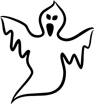 Halloween Ghost Transparent Background - Easy Halloween Stencils For Decorating (406x435), Png Download