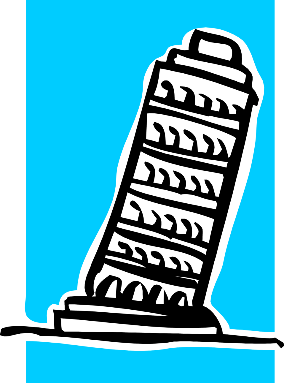 Leaning Tower Of Pisa Clip Art - Leaning Tower Of Pisa Clip (400x539), Png Download