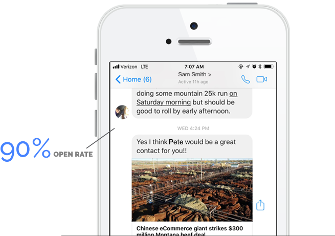 Facebook Messenger Has Open Rates As High As 90 Percent - Iphone (677x500), Png Download