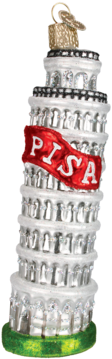 Leaning Tower Of Pisa Ornament - Old World Christmas Leaning Tower Of Pisa Ornament (387x387), Png Download
