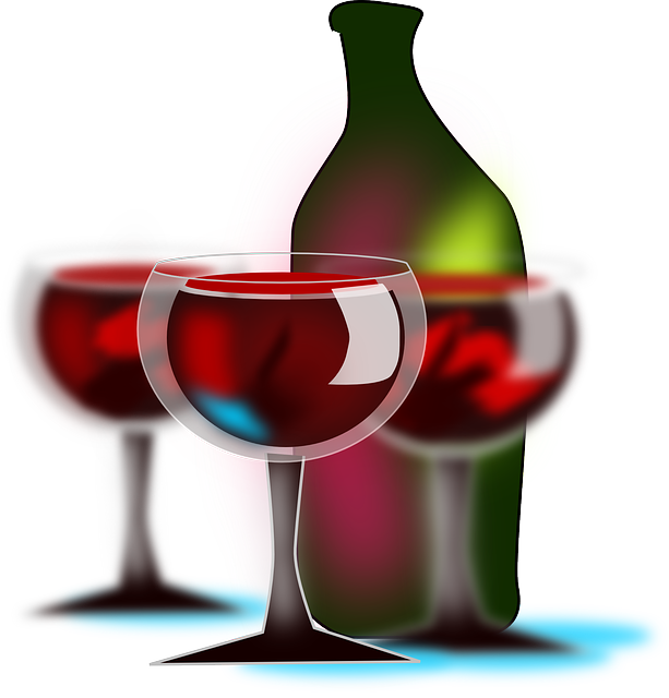 Wine Glasses, Wine, Bottle, Drink, Party, Red Wine - Botella De Vino Png Transparente (613x640), Png Download