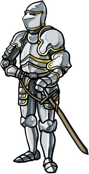 Clip Freeuse Download How To Draw And Castles Knight - Medieval Knight Cartoon Knight Png (600x600), Png Download