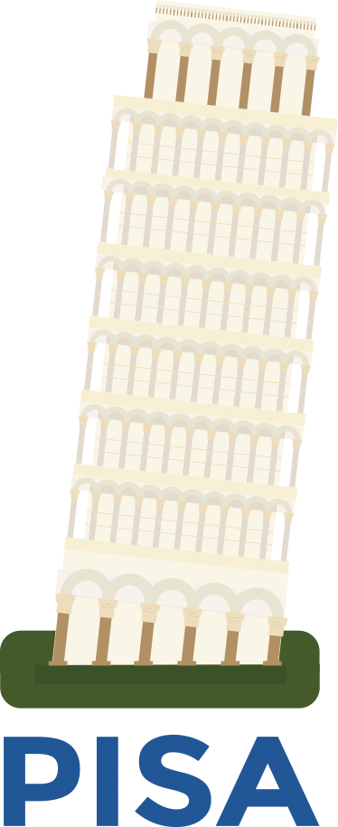 The Leaning Tower Of Pisa Wall Sticker - Architecture (374x915), Png Download