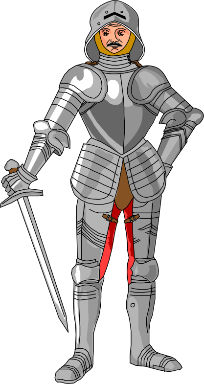 Medium Image - Medieval Knight Clipart (417x785), Png Download