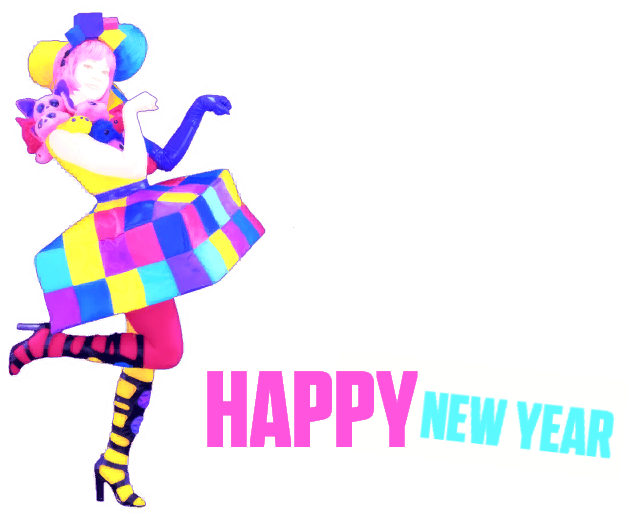 Happy New Year 2016 - Just Dance (695x540), Png Download