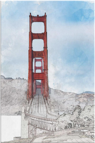 Golden Gate Bridge San Francisco, California - Golden Gate Bridge (500x500), Png Download