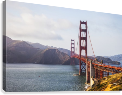 View Of The Golden Gate Bridge From Fort Point - Golden Gate Bridge (429x335), Png Download