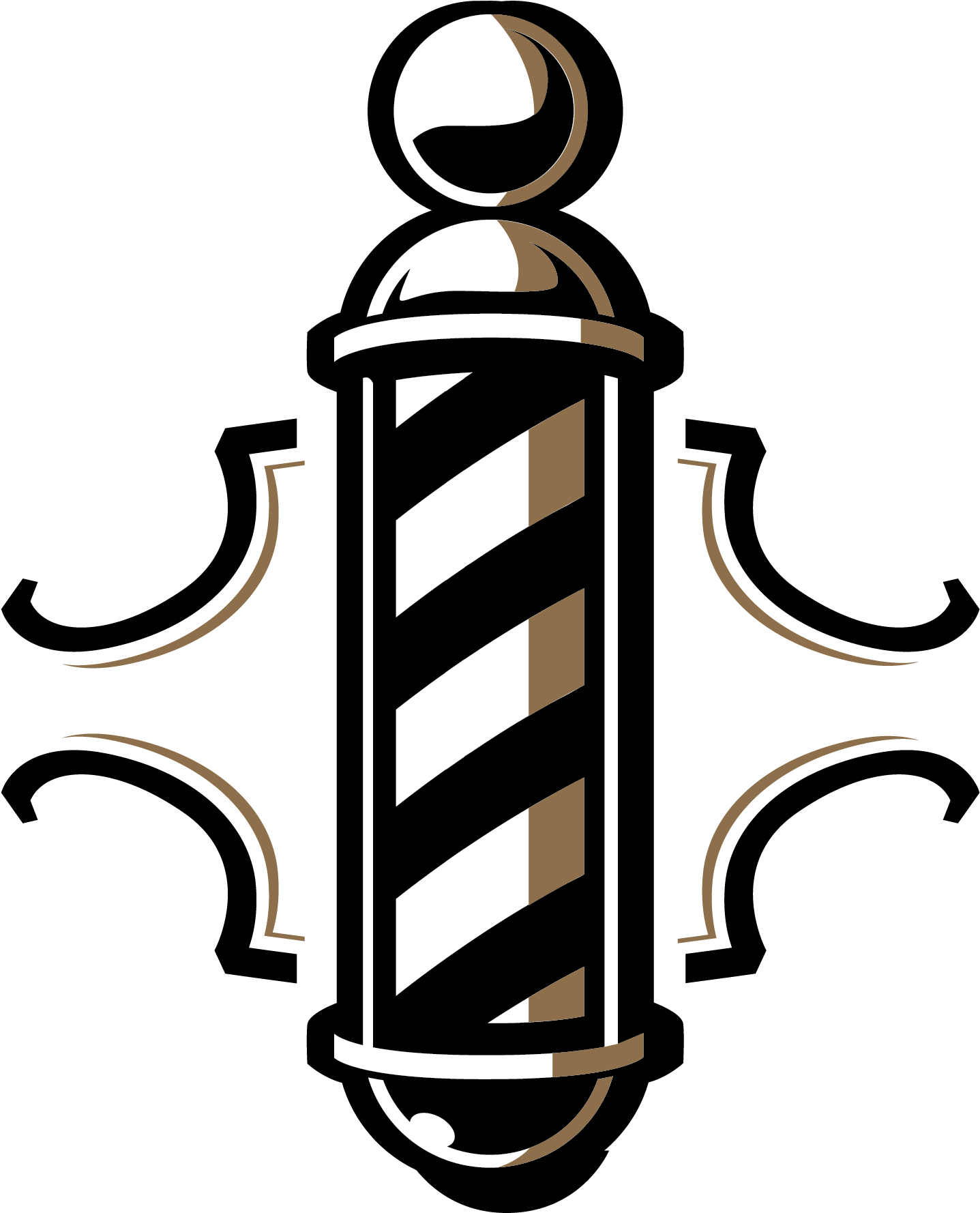Barber Shop Clipart Png - Barber Shop Sign Png (1901x2158), Png Download
