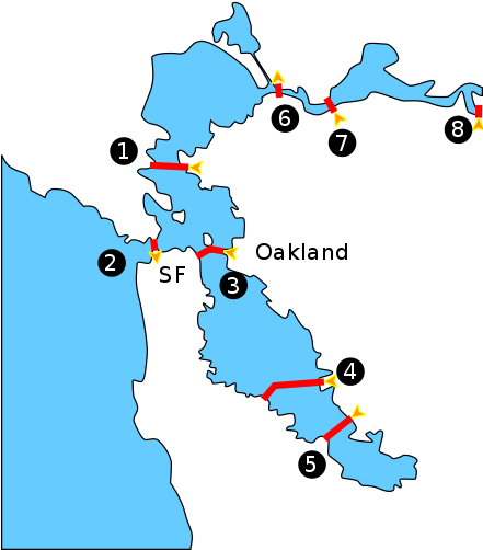 Richmond-san Rafael Bridge, (2) Golden Gate Bridge, - Bahia De San Mateo (440x541), Png Download