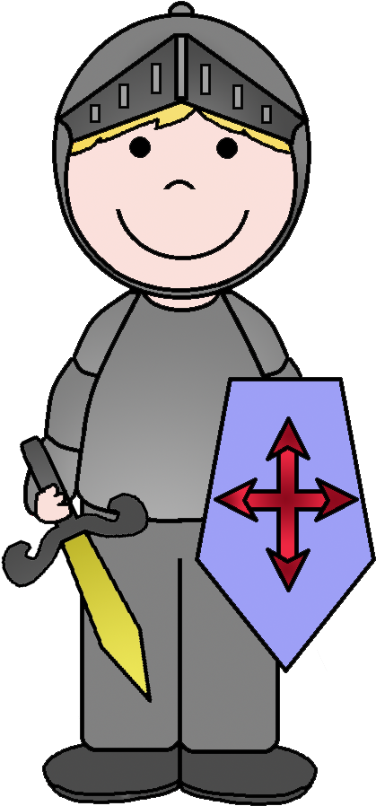Knight Clipart Medieval Person - Fairy Tale Knight Clipart (451x927), Png Download