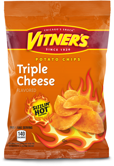 Sizzlin' Hot® Cheese Potato Chips - Vitner's Sweet Southern Heat Bbq Potato Chips 8.5 Oz (474x640), Png Download