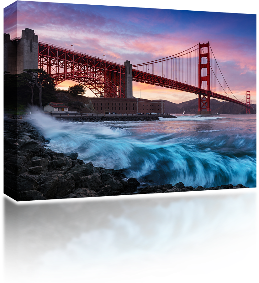 Golden Gate Seashore - Golden Gate Bridge (1024x1024), Png Download