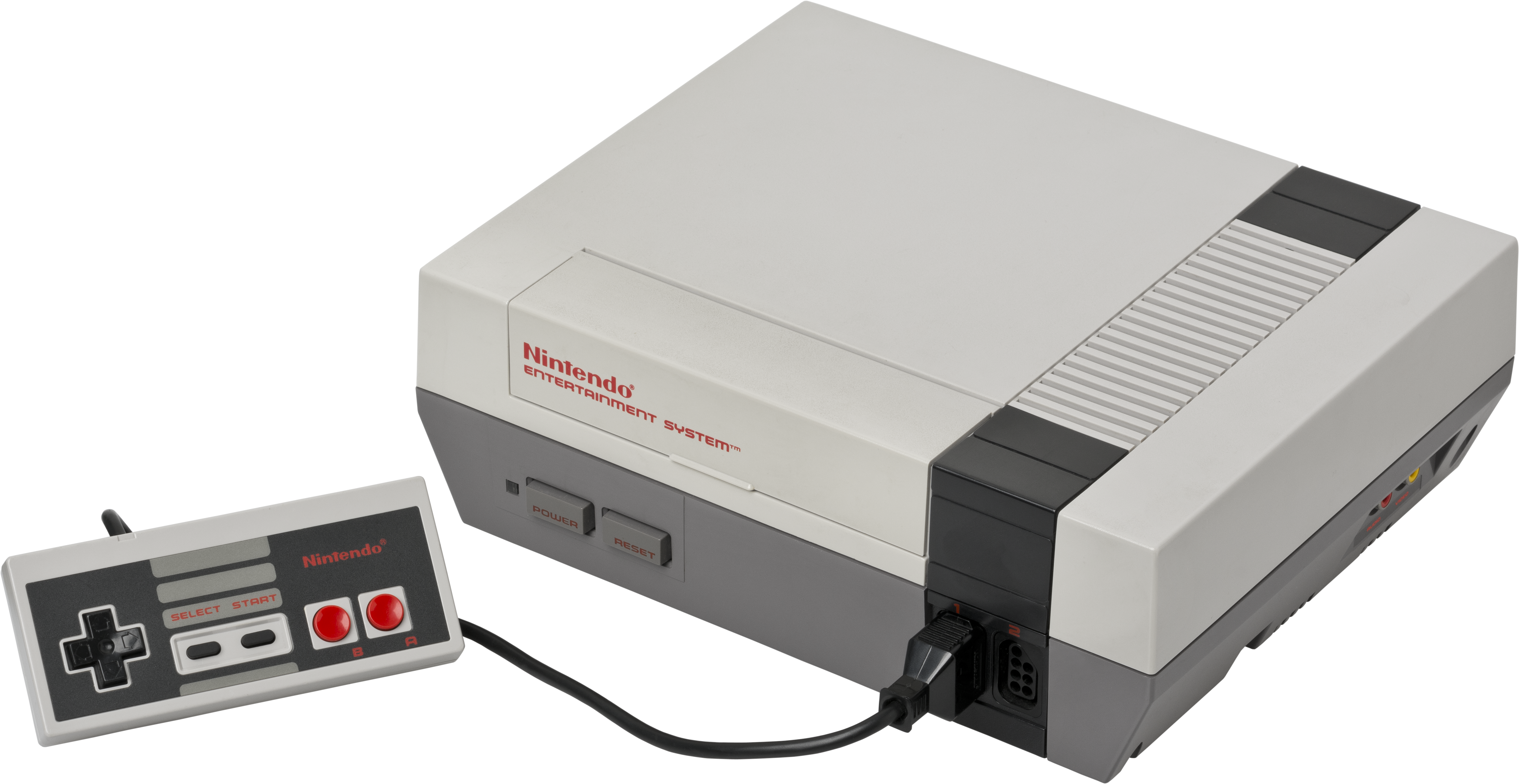 Nes Console Set - Nintendo Entertainment System (nes) Console [pre-owned] (5560x3020), Png Download
