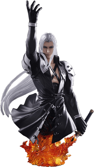 Final Fantasy Vii Sephiroth Static Arts Bust Figure (600x600), Png Download
