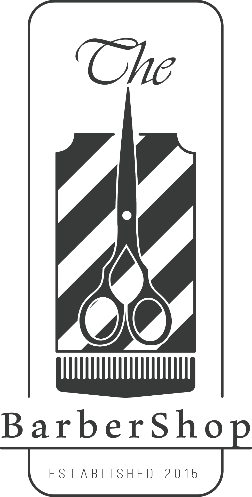 Barbers Pole Logo Hairstyle - 3d Barber Shop Logos On Brick Background Sturdy Waterproof (976x1927), Png Download