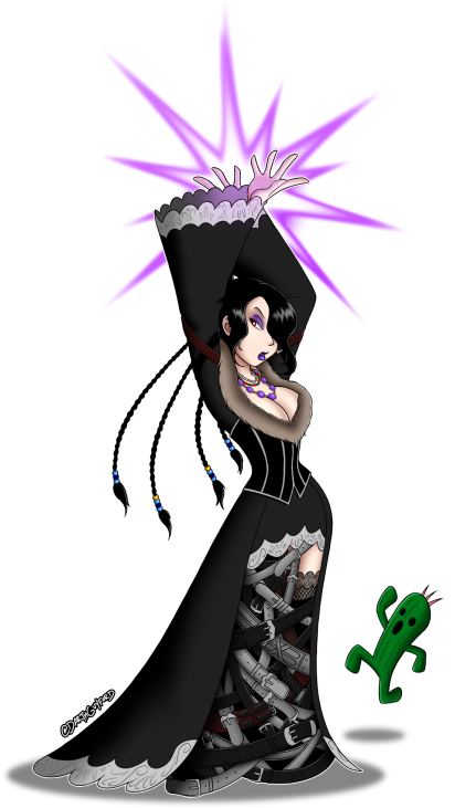 Here's Lulu From Final Fantasy X, Casting A Spell While - Final Fantasy X (456x750), Png Download