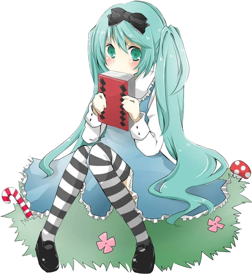 Hatsune Miku Alice In Wonderland (849x913), Png Download