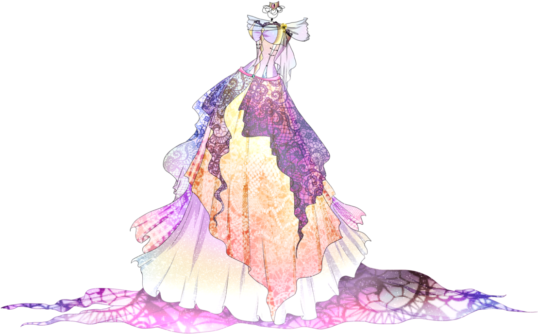 Ball Gowns Drawing At Getdrawings - Ball Gown Anime Dress (1133x704), Png Download