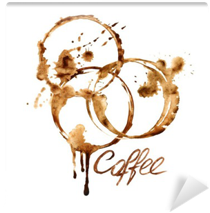 Watercolor Emblem With Coffee Stains Wall Mural • Pixers® - Stain (400x400), Png Download