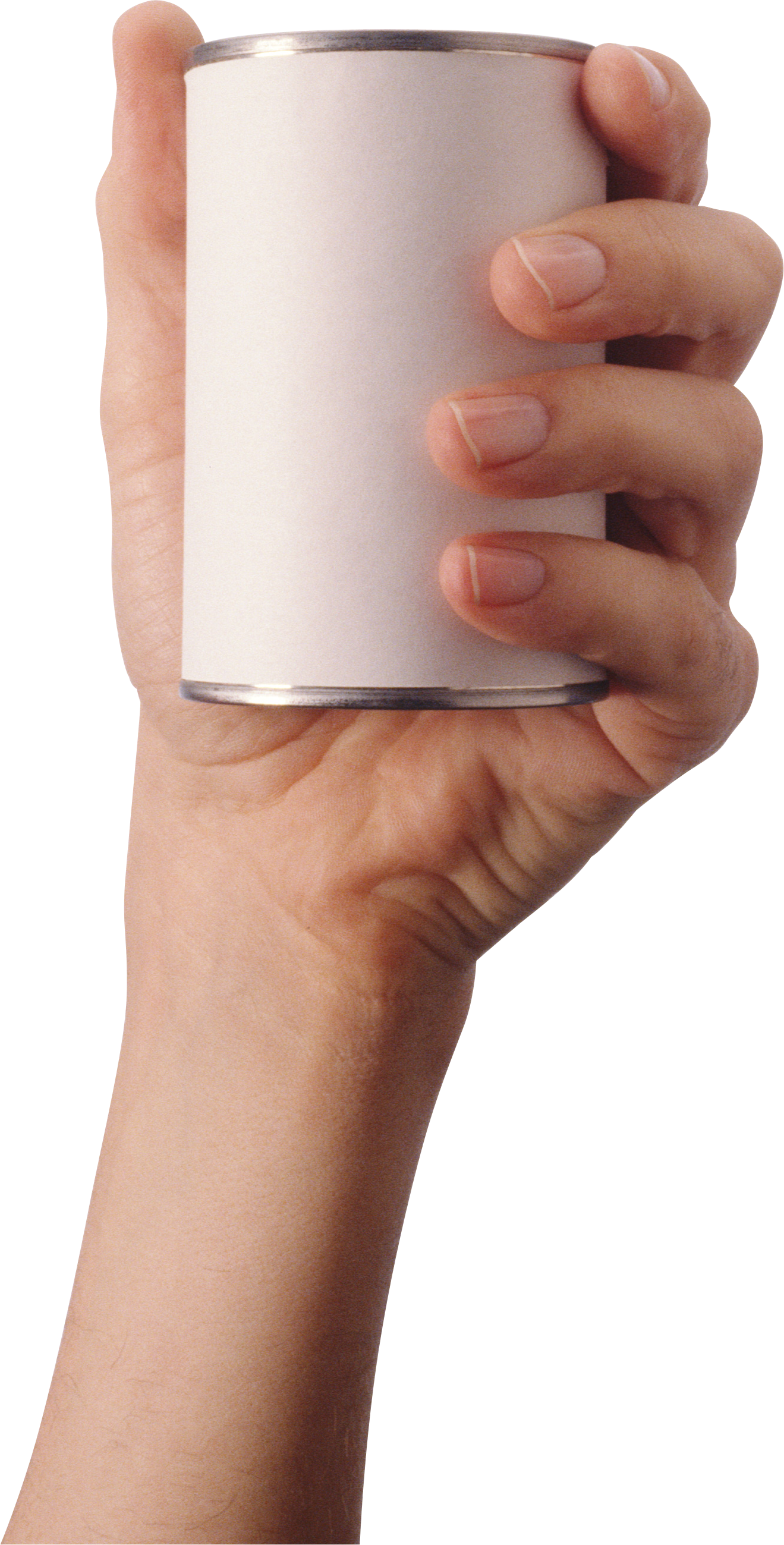 Hand Holding Food Can - Hand Holding Can Png (1319x2599), Png Download