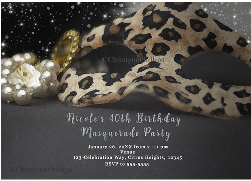 Leopard-maskerade-maske U. Servietten (498x498), Png Download