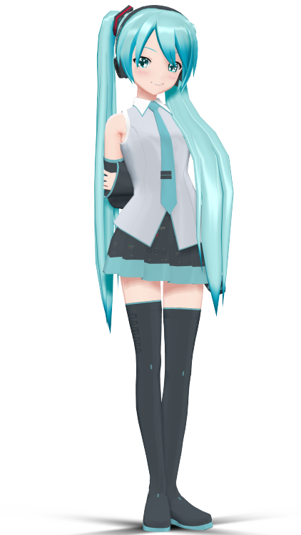 Hatsune Miku - - Anime (422x750), Png Download
