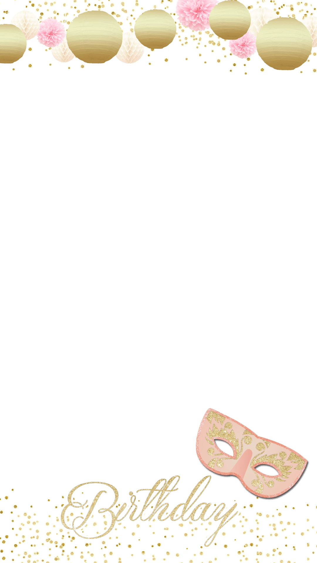 Gold Glitter Masquerade - Night (1080x1920), Png Download