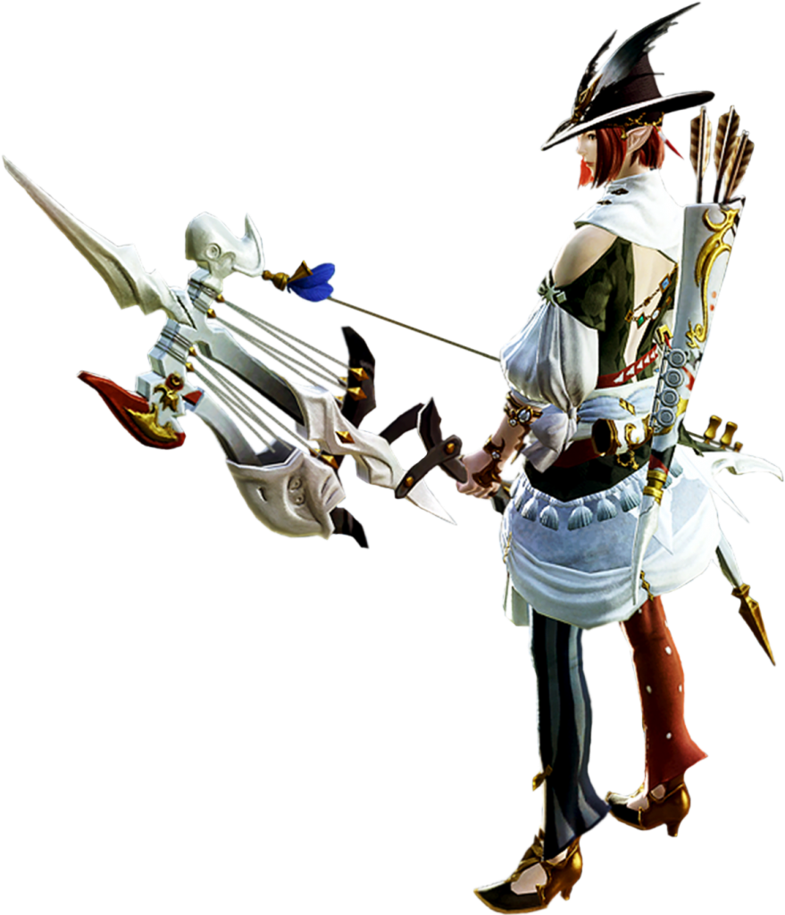 Final Fantasy Art Archer - Final Fantasy Ff14 Cosplay Shoes Costomize (888x1024), Png Download