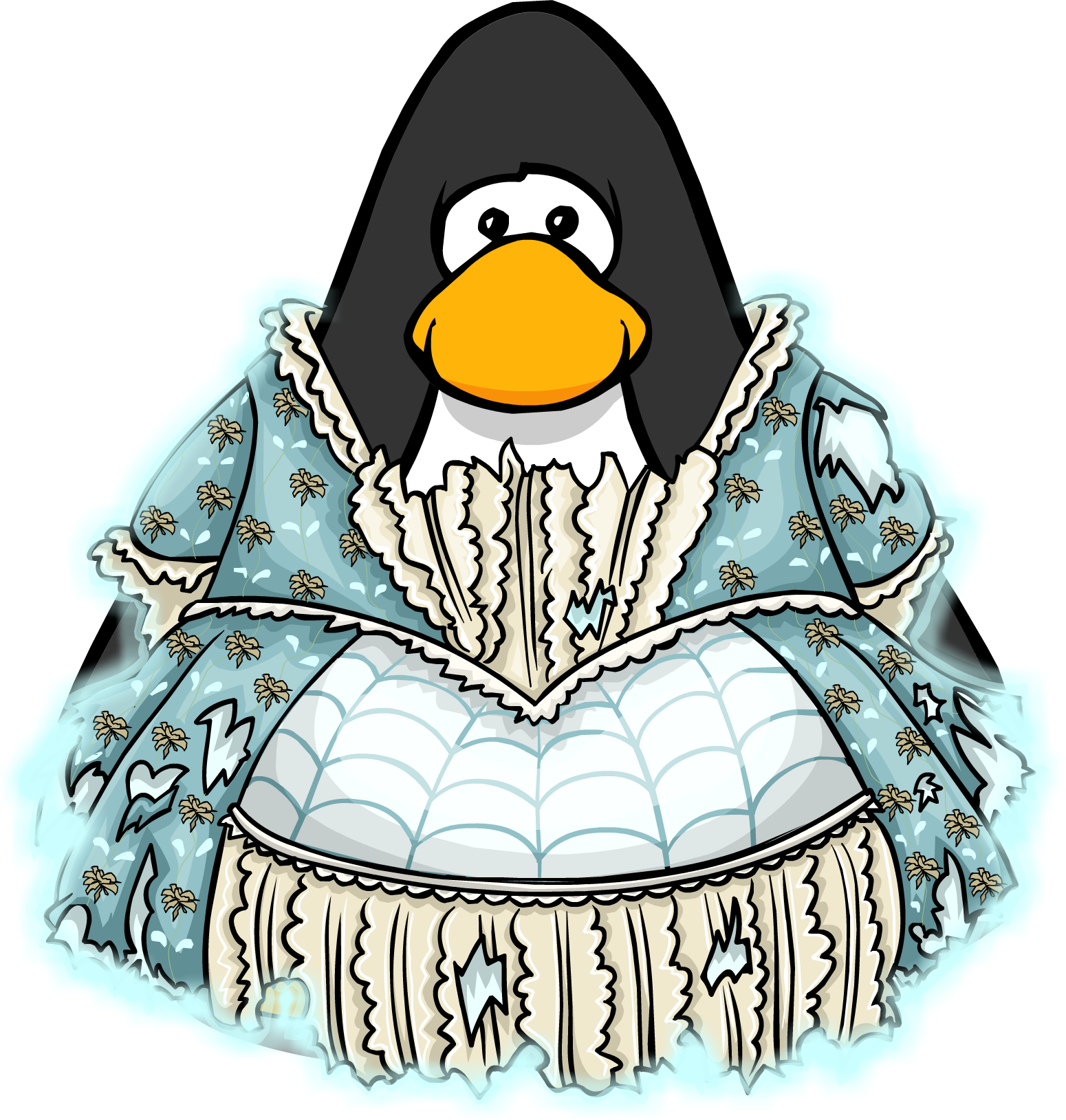 Masquerade Ball Gown From A Player Card - Club Penguin (1550x1629), Png Download