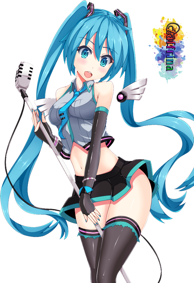 Anime Clipart Hatsune Miku - Hatsune Miku Clipart (670x1000), Png Download