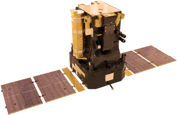 Soho Front View - Space Probe White Background (700x394), Png Download
