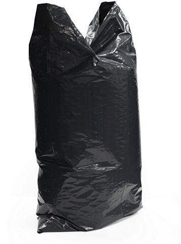 Heavy Duty Contractor Trash Bags - Black Trash Bag Png (555x500), Png Download