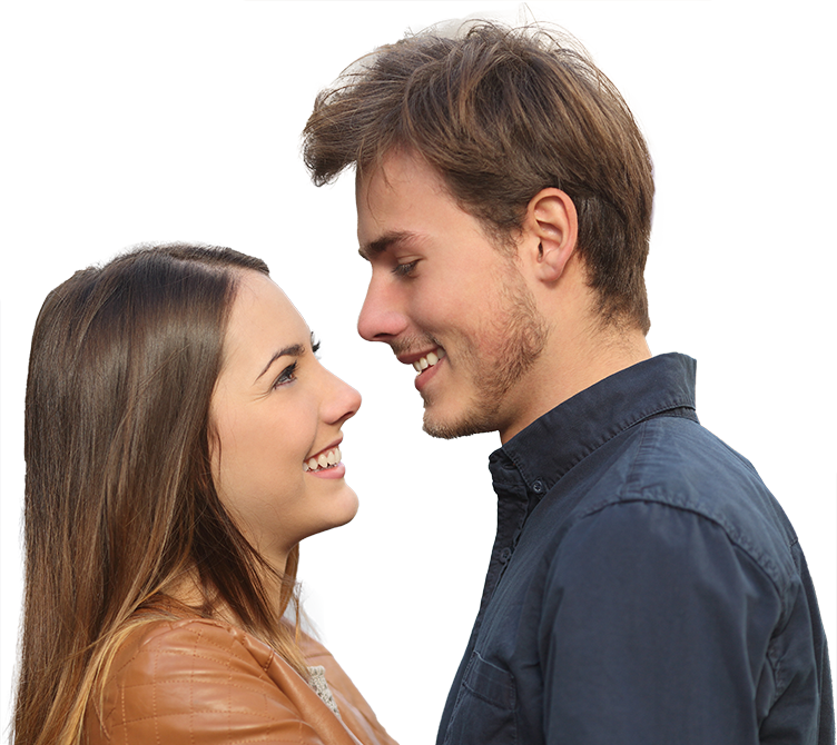 Casal De Perfil (752x670), Png Download