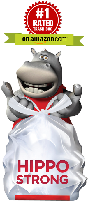 Try Hippo Sak® Tall Kitchen Trash Bags With Strong - Great White Shark (350x700), Png Download
