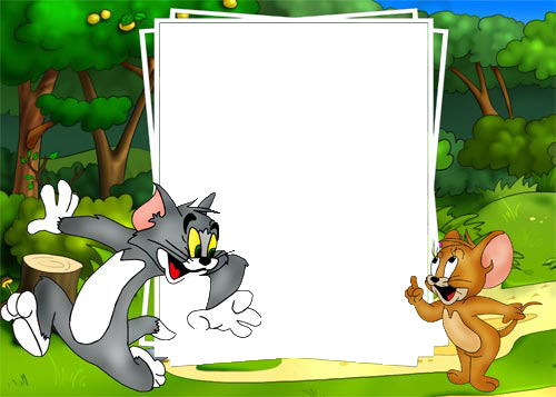 Moldura Para Fotos Infantil Tom E Jerry Disney Frames, - Tom And Jerry Frame (500x357), Png Download