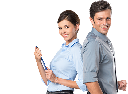 Business-couple - Ingles Conecta Al Mundo (417x307), Png Download