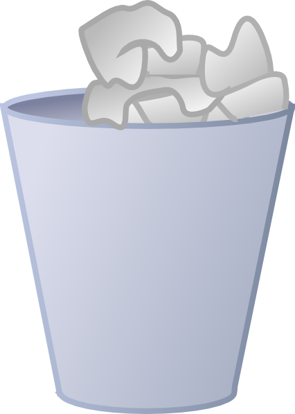 Trash Clipart Trash Bag - Trashcan Clipart (426x597), Png Download