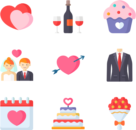 Wedding - Cute Wedding Icon Png (600x564), Png Download