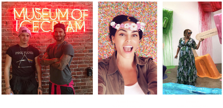 Dav#beckham Jenna - Museum Of Ice Cream (741x377), Png Download
