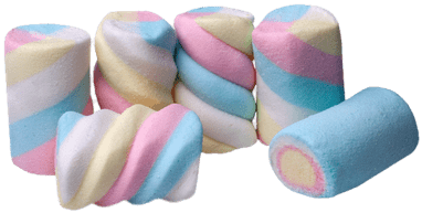 Multicoloured Marshmallows - Marshmello Sweet Png (400x400), Png Download