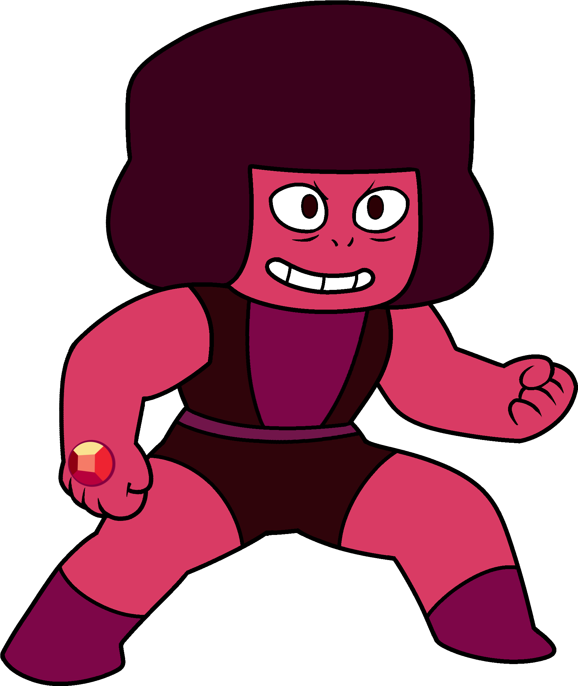 Backhand - Steven Universe Crystal Gems Ruby (2000x2386), Png Download