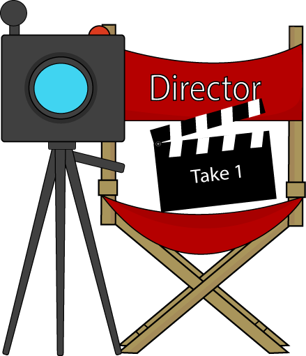 Movie Projector Clipart Free Images - Directors Chair Clip Art (439x511), Png Download