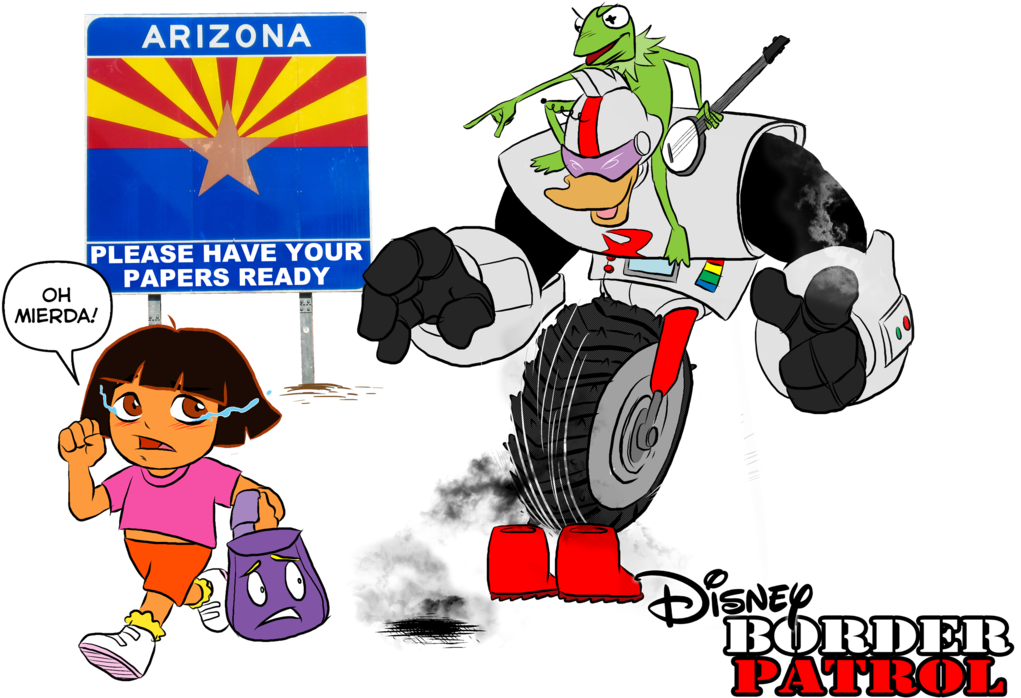 Some Of His Other Fanwork - Welcome To Arizona Sign (1024x724), Png Download