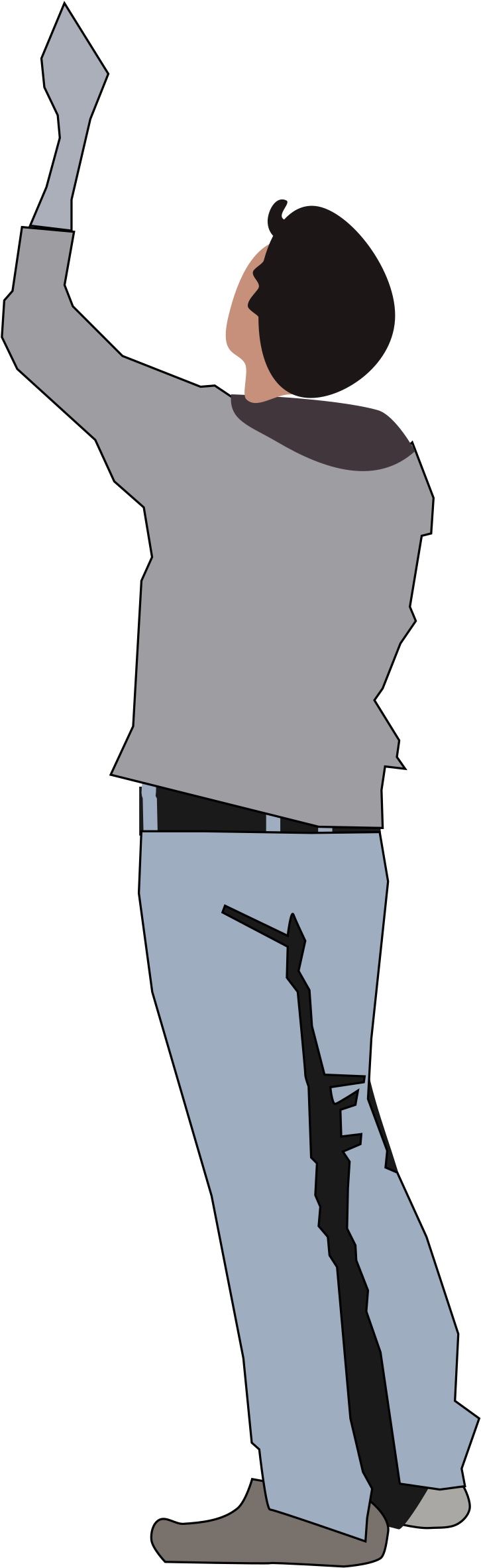 Clipart - Person Looking Up Clipart (2007x2400), Png Download