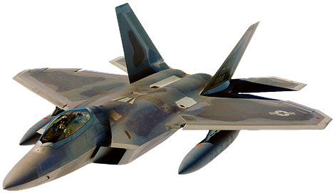 Raptor F-22 Jet Fighter Military Air Airpl - Planes Png (511x340), Png Download