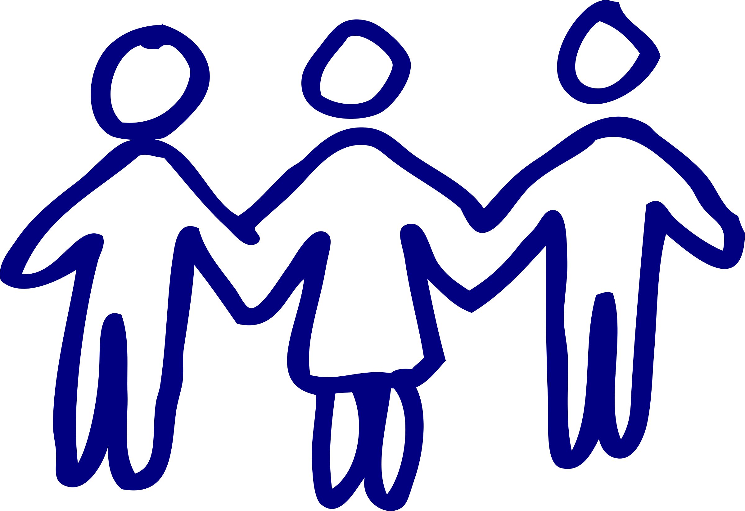 Computer Icons Download Silhouette - Clip Art Three People (1093x750), Png Download
