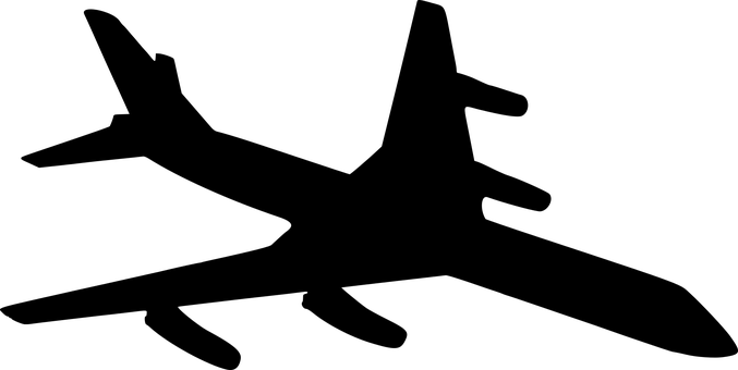Aeroplane Aircraft Airplane Plane Prop Pro - Aeroplane Silhouette (677x340), Png Download