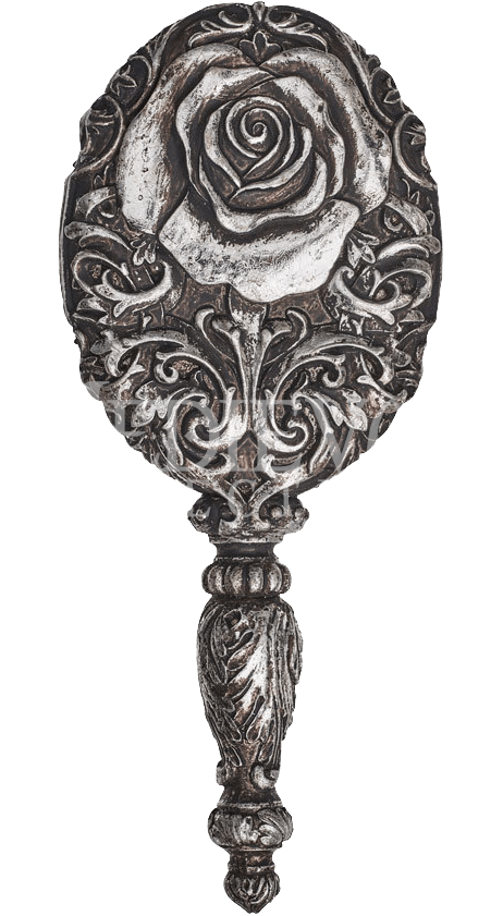 Baroque Rose Hand Mirror - Rose Hand Mirror (850x850), Png Download