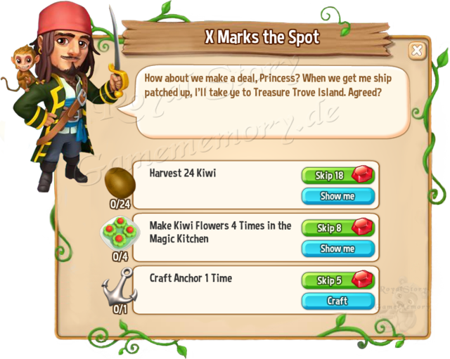 2 X Marks The Spot - Cartoon (640x511), Png Download