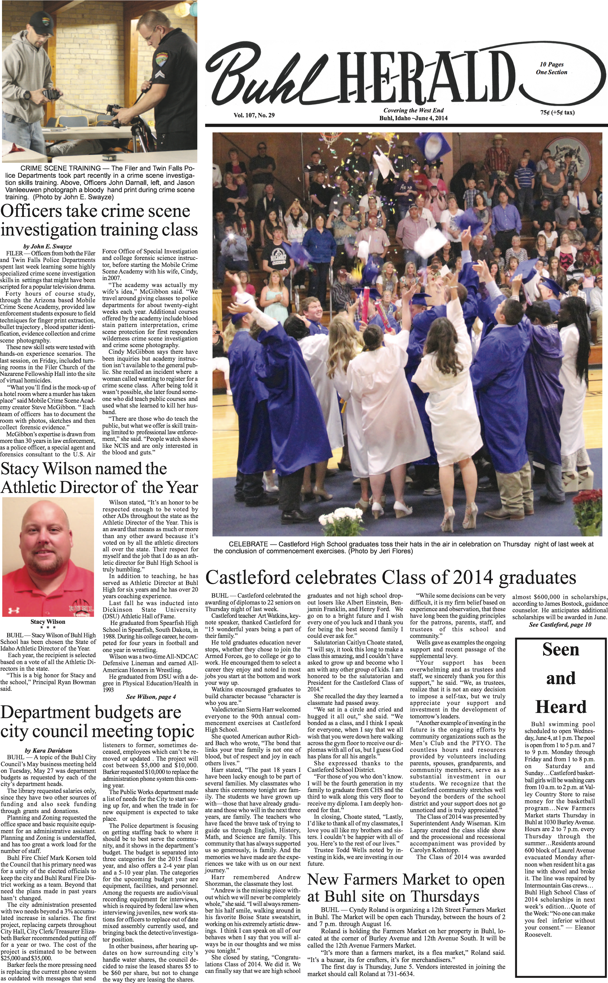 Click To Enlarge Buhl Herald Crime Scene Class 2 - Buhl Herald (2116x3434), Png Download